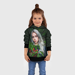 Толстовка-худи детская BILLIE EILISH, цвет: 3D-черный — фото 2