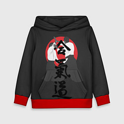 Толстовка-худи детская Aikido, цвет: 3D-красный