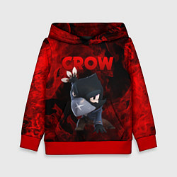 Толстовка-худи детская BRAWL STARS CROW, цвет: 3D-красный