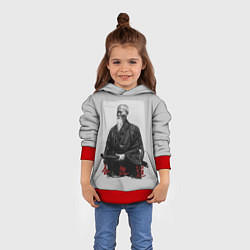 Толстовка-худи детская Морихэй Уэсиба, цвет: 3D-красный — фото 2