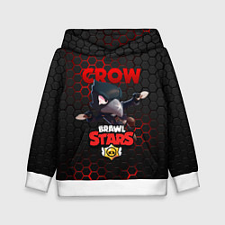 Толстовка-худи детская BRAWL STARS CROW, цвет: 3D-белый