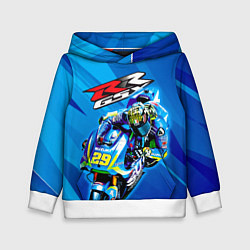 Толстовка-худи детская Suzuki MotoGP, цвет: 3D-белый