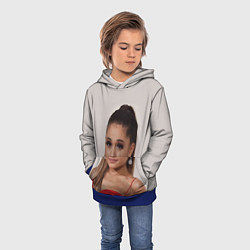Толстовка-худи детская Ariana Grande Ариана Гранде, цвет: 3D-синий — фото 2