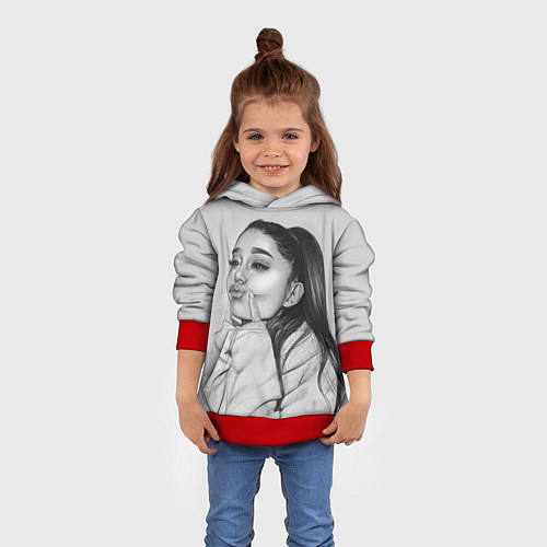 Детская толстовка Ariana Grande Ариана Гранде / 3D-Красный – фото 4