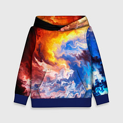 Толстовка-худи детская Краски, цвет: 3D-синий