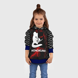 Толстовка-худи детская MONOKUMA, цвет: 3D-синий — фото 2