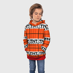 Толстовка-худи детская Minecraft-Динамит, цвет: 3D-красный — фото 2