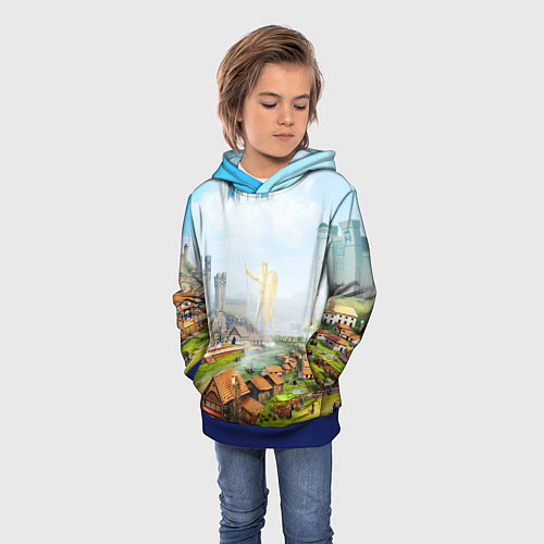 Детская толстовка ГЕРОИ МЕЧА И МАГИИ / 3D-Синий – фото 3