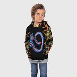 Толстовка-худи детская Морское чудо, цвет: 3D-меланж — фото 2