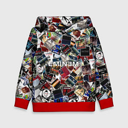 Толстовка-худи детская Дискография EMINEM, цвет: 3D-красный