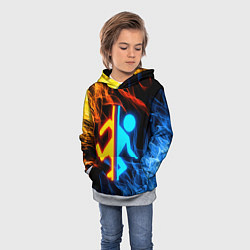 Толстовка-худи детская PORTAL, цвет: 3D-меланж — фото 2