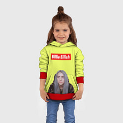 Толстовка-худи детская BILLIE EILISH, цвет: 3D-красный — фото 2