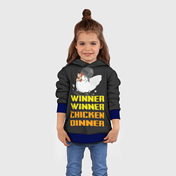 Толстовка-худи детская Winner Chicken Dinner, цвет: 3D-синий — фото 2
