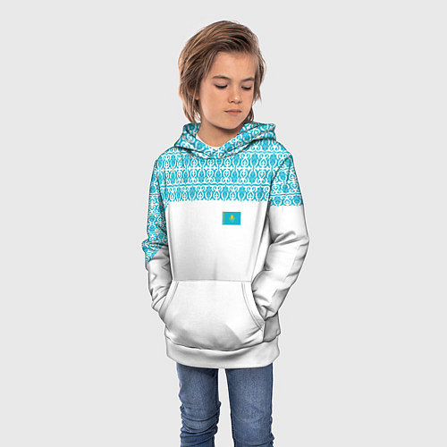Детская толстовка Казахстан Форма / 3D-Белый – фото 3