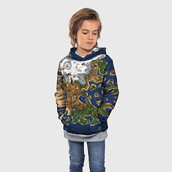 Толстовка-худи детская HEROES 3 КАРТА, цвет: 3D-меланж — фото 2