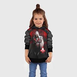 Толстовка-худи детская Assasin's creed, цвет: 3D-черный — фото 2