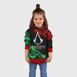 Толстовка-худи детская Assassin’s Creed: Red & Green, цвет: 3D-красный — фото 2