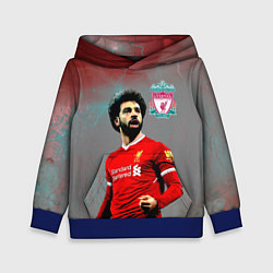 Толстовка-худи детская Mohamed Salah, цвет: 3D-синий