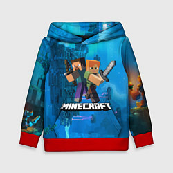 Толстовка-худи детская Minecraft Майнкрафт, цвет: 3D-красный