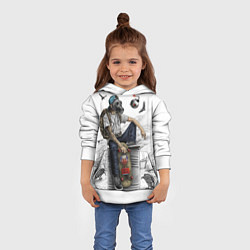 Толстовка-худи детская Граффити, цвет: 3D-белый — фото 2