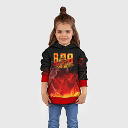 Толстовка-худи детская ВДВ, цвет: 3D-красный — фото 2