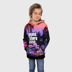 Толстовка-худи детская Grand Theft Auto Vice City, цвет: 3D-черный — фото 2