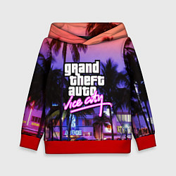 Толстовка-худи детская Grand Theft Auto Vice City, цвет: 3D-красный