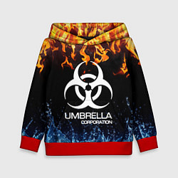 Толстовка-худи детская UMBRELLA CORPORATION, цвет: 3D-красный