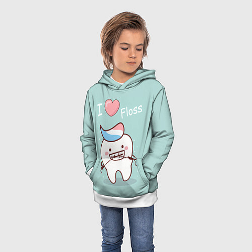 Детская толстовка Tooth / 3D-Белый – фото 3