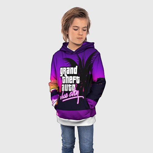 Детская толстовка GTA:VICE CITY / 3D-Белый – фото 3