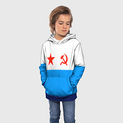 Толстовка-худи детская ВМФ СССР, цвет: 3D-синий — фото 2