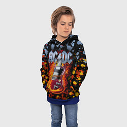 Толстовка-худи детская ACDC, цвет: 3D-синий — фото 2