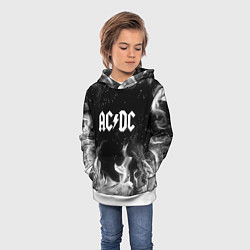 Толстовка-худи детская AC DC, цвет: 3D-белый — фото 2