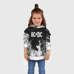 Толстовка-худи детская AC DC, цвет: 3D-белый — фото 2