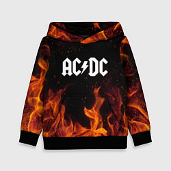 Толстовка-худи детская AC DC, цвет: 3D-черный