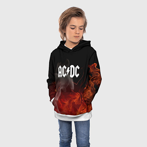 Детская толстовка AC DC / 3D-Белый – фото 3