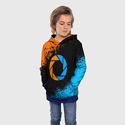 Толстовка-худи детская PORTAL, цвет: 3D-синий — фото 2
