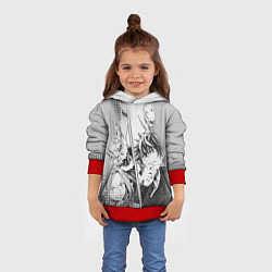 Толстовка-худи детская The Rising of the Shield Hero, цвет: 3D-красный — фото 2