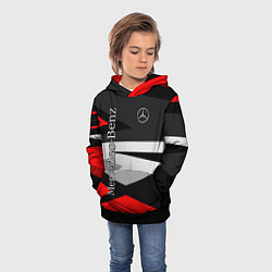 Толстовка-худи детская Mercedes-Benz, цвет: 3D-черный — фото 2