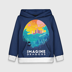 Толстовка-худи детская Imagine Dragons, цвет: 3D-белый