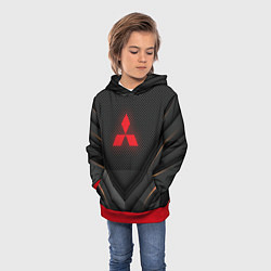 Толстовка-худи детская MITSUBISHI, цвет: 3D-красный — фото 2