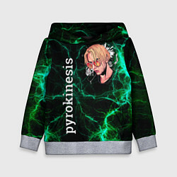 Толстовка-худи детская Pyrokinesis, цвет: 3D-меланж