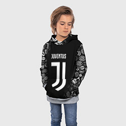 Толстовка-худи детская JUVENTUS, цвет: 3D-меланж — фото 2