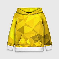 Толстовка-худи детская YELLOW ABSTRACT, цвет: 3D-белый