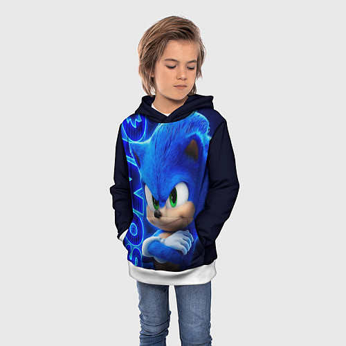 Детская толстовка SONIC / 3D-Белый – фото 3