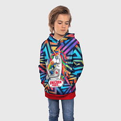 Толстовка-худи детская Unicorn Power Единорог, цвет: 3D-красный — фото 2