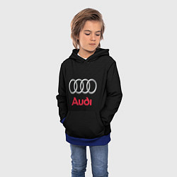 Толстовка-худи детская AUDI, цвет: 3D-синий — фото 2