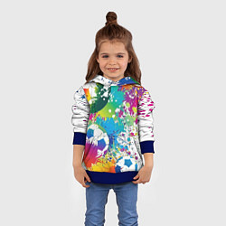 Толстовка-худи детская Football Paints, цвет: 3D-синий — фото 2