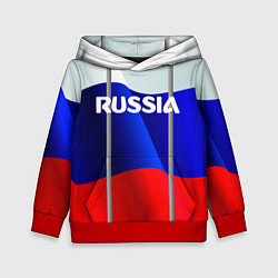 Толстовка-худи детская Россия, цвет: 3D-красный