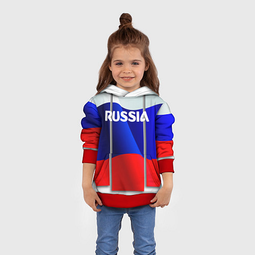 Детская толстовка Россия / 3D-Красный – фото 4
